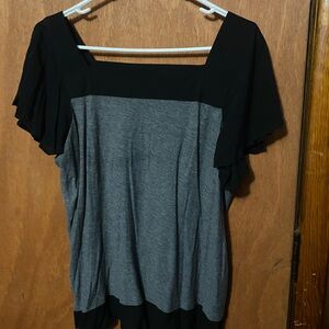 Stylish Black and Gray Women's Top